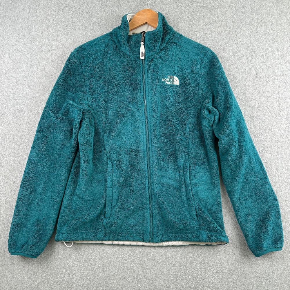 The North‎ Face Fleece Jacket Womens M Teal Osito Full Zip Sherpa Outdoor Soft